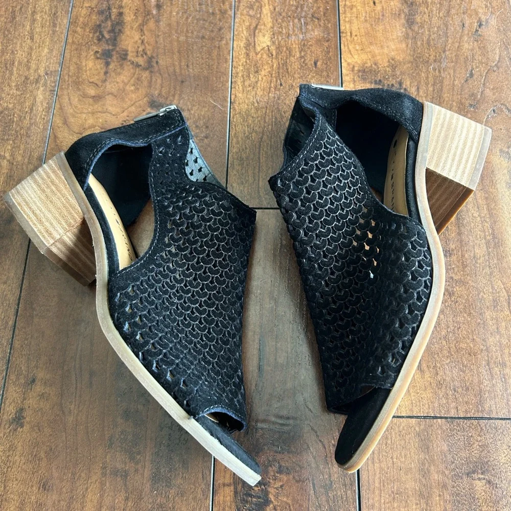 Womens Lucky Brand BLACK Nacria Bootie Sandals Open Toe Size 7M - Picture 5 of 11